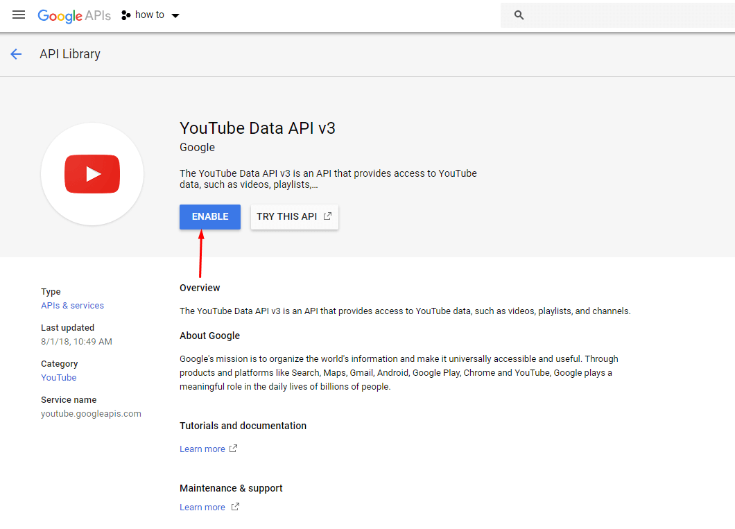 how to get youtube API_7