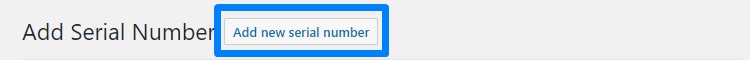 Add Serial Number from this interface