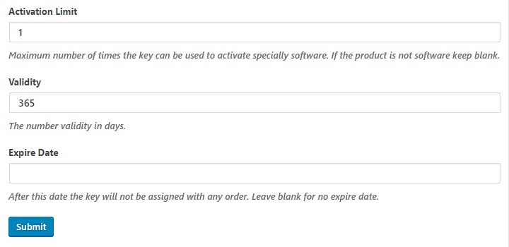 Other options of serial number generation