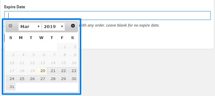 Set expire option of serial number