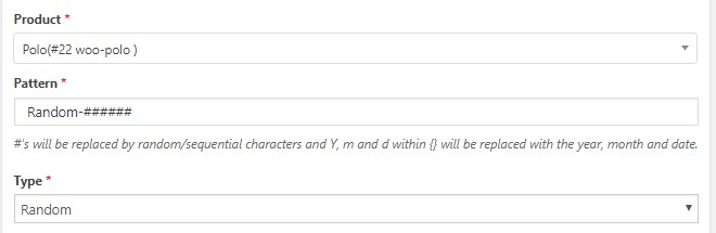 Mandatory fields of Generation rule