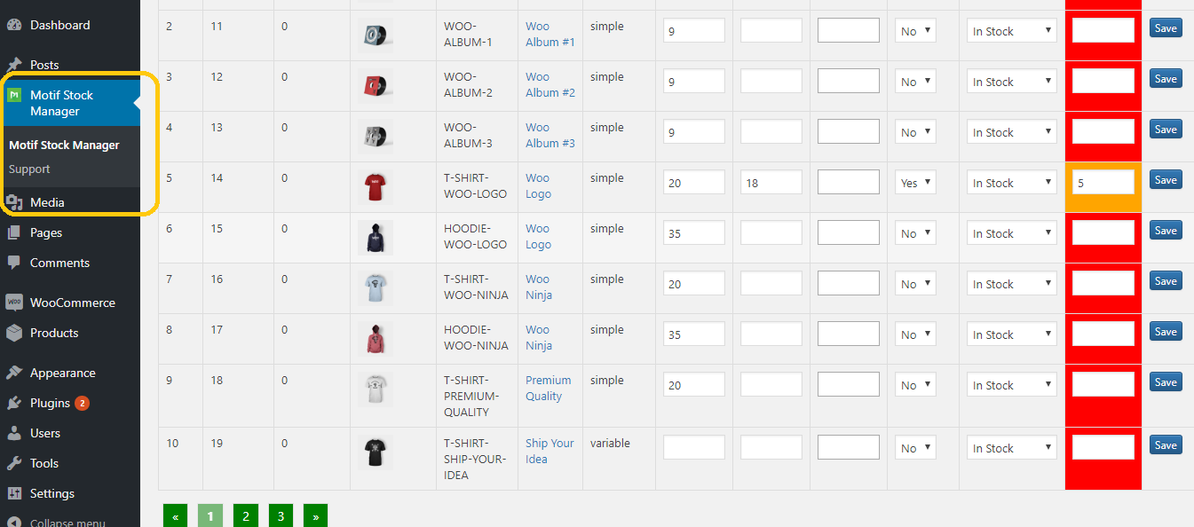 Woocommerce Product Stock Manager