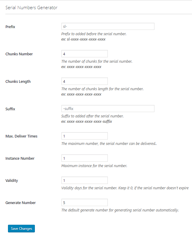 automatic serial number generator